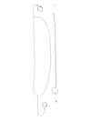 Maison Margiela Mm6 Pins With Safety Pins And Chains Desing In Silver