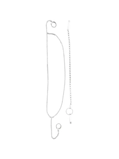 Maison Margiela Safety-pin Necklace In Metallic