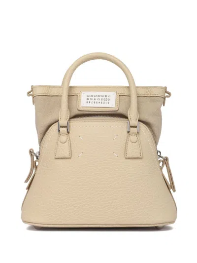 Maison Margiela Sand Beige Structured Bag In Neutral
