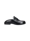 Maison Margiela Tabi City Calf Leather Flat Mules In Black