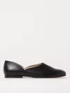 Maison Margiela Leather Grecian Slider Slippers Round Toe In Black