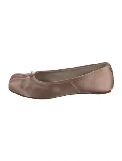 Pre-owned Maison Margiela Satin Ballet Flats In Pink