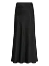 Maison Margiela Long Flared Skirt In Black