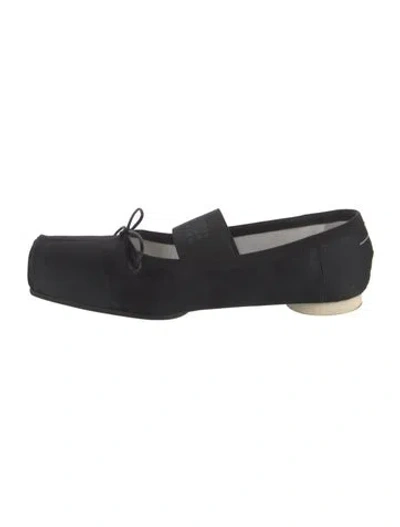 Pre-owned Maison Margiela Satin Moccasins In Black