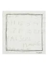 Maison Margiela Graphic Print Square Scarf Accessory In Gray
