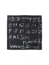 Maison Margiela Numbers Print Foulard In Black