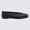 Maison Margiela Black Leather Tabi Ballerinas With Signature Detailing