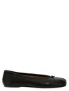 Maison Margiela Black Leather Tabi Ballerinas With Signature Detailing