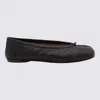 Maison Margiela Black Leather Tabi Ballerinas With Signature Detailing