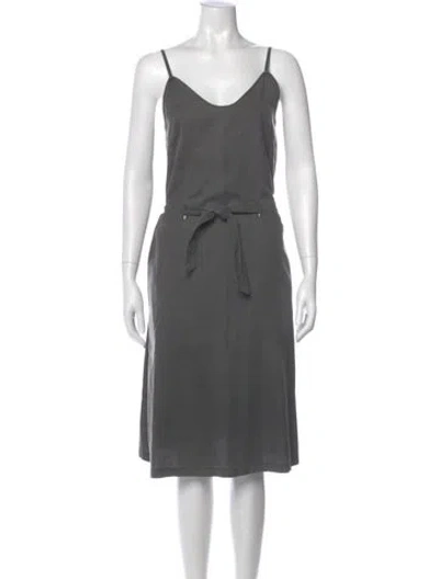 Pre-owned Maison Margiela Scoop Neck Knee-length Dress In Gray