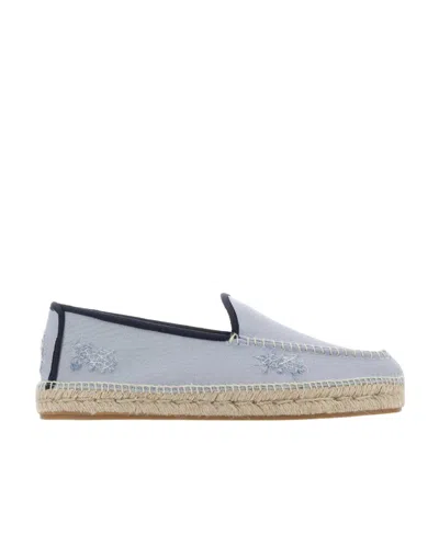 Maison Margiela Scribble-embroidered Espadrilles In Gray