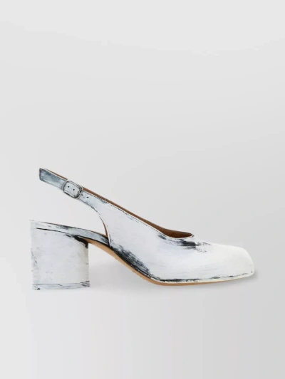 Maison Margiela Tabi Bianchetto Slingback Shoes In White