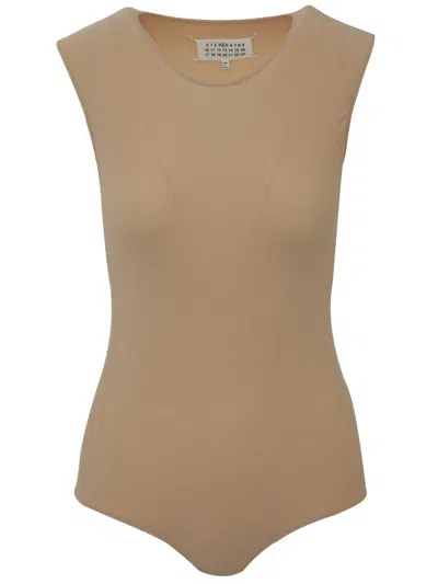 Maison Margiela Seamless Bodysuit With High Neckline In Multicolor