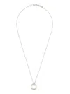 Maison Margiela Semi-polished Silver Necklace With Distinctive Numerical Logo