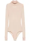 Maison Margiela Four Stitch-logo Bodysuit In Nude & Neutrals