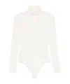 Maison Margiela High-neck Sheer Bodysuit In White