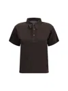 Maison Margiela Short Sleeved Buttoned Polo Shirt In Black