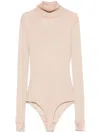Maison Margiela Maison Martin Margiela Women Body Collo Alto Semitrasparente In Neutral