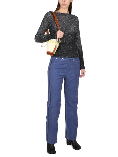 Maison Margiela Sequined Sweater In Black