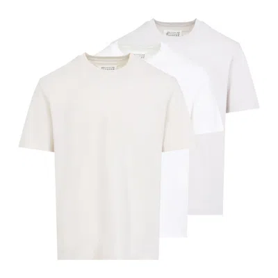Maison Margiela Shades Of Ecru Cotton T-shirts