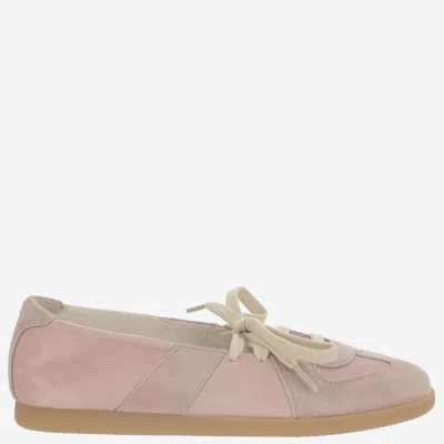 Maison Margiela Sheepskin Leather Ballerina Flat In Pink