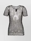 Maison Margiela Sheer Fabric Top With Polka Dot Embroidery