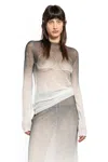 Maison Margiela Wool Blend Sweater Fitted Silhouette Gradient In Gray