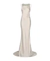Maison Margiela Sheer-neck Silk Gown In Nude