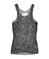 Maison Margiela Sheer Open Tank Top In Black