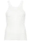 Maison Margiela Sheer Open Tank Top In White