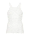 Maison Margiela Sheer Open Tank Top In White