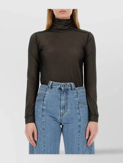 MAISON MARGIELA SHEER STRETCH TURTLENECK BODYSUIT