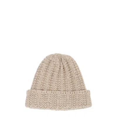 Maison Margiela Shetland Knit Beanie In Neutrals