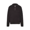 Maison Margiela Shetland Wool Zip Sweatshirt Man Charcoal In Gray
