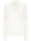 Maison Margiela Deconstructed White Shirt With Tailored Beige Detailing In Neutral