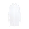 Maison Margiela Womens Optical White Relaxed-fit Long-sleeve Cotton Shirt