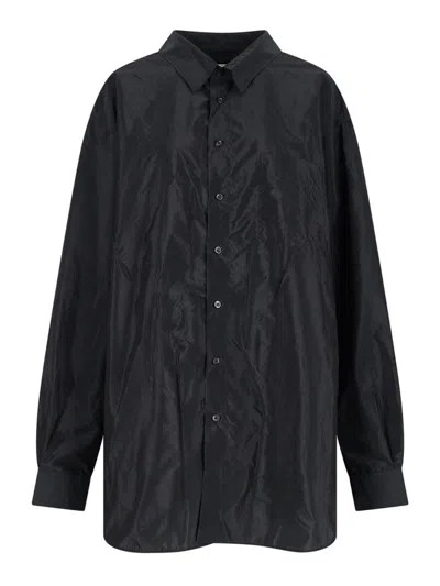 Maison Margiela Black Oversized Shirt With Classic Collar