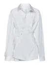 Maison Margiela Asymmetric Gathered Shirt In Blanco
