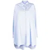Maison Margiela Blue Striped Shirt In Cotton Poplin In Blue