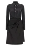 Maison Margiela Long Sleeve Midi Dress In Gray