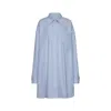 Maison Margiela Cotton Poplin Pinstripe Shirt Woman White In Blue