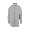 Maison Margiela Four-stitched Long-sleeved Shirt In Grey