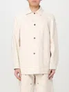 Maison Margiela Collared Jacket With Front Pockets And Long Sleeves In Beige