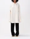 Maison Margiela Oversize Cotton Poplin Long Shirt In White