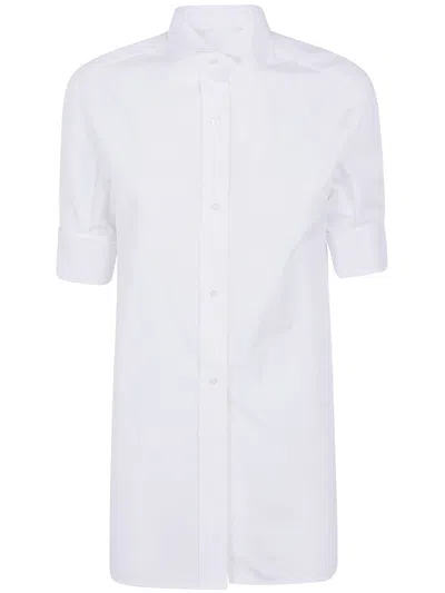 Maison Margiela Regular Fit Short Sleeve Shirt Snap Buttons In Gray