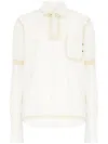 Maison Margiela Deconstructed White Shirt With Tailored Beige Detailing In White