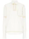 Maison Margiela Deconstructed White Shirt With Tailored Beige Detailing In White