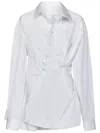Maison Margiela Asymmetric Gathered Shirt In White