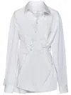 Maison Margiela Asymmetric Gathered Shirt In White