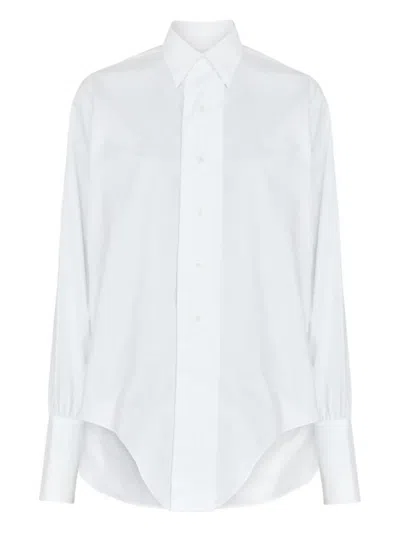 MAISON MARGIELA MAISON MARGIELA SHIRT WITH A CURVED HEM